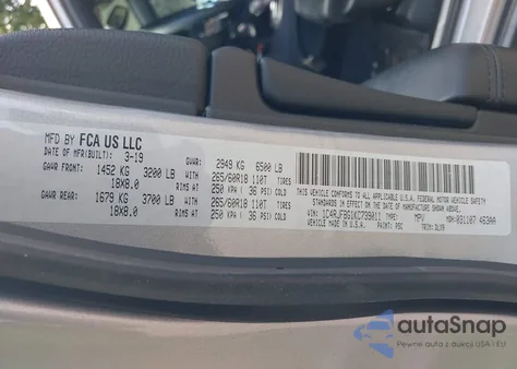 2019 Jeep Grand Cherokee Limited 4X4 из США, поврежденный, VIN 1C4RJFBG1KC739011